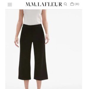 M.M. LAFLEUR Women's The Pippa Pant Wide Leg Cropped Black Size 8 EUC